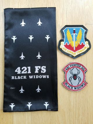 Usaf Scarf/patch - 421st Fighter Squadron,  Hill Afb,  Ut,  1994 (f - 16c/d)