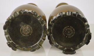 A MIRROR FOOCHOW LACQUER VASES WITH MARKS TO BASE,  MID 20TH CENTURY 10