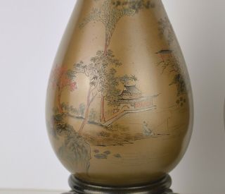 A MIRROR FOOCHOW LACQUER VASES WITH MARKS TO BASE,  MID 20TH CENTURY 4