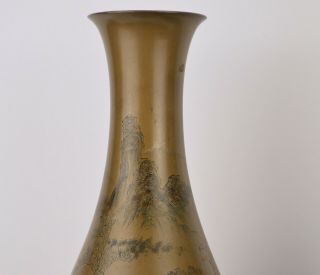 A MIRROR FOOCHOW LACQUER VASES WITH MARKS TO BASE,  MID 20TH CENTURY 5