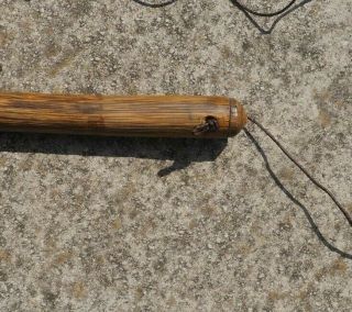 LONG NORTH AMERICAN INUIT ESKIMO WOODEN FISHING HARPOON SPEAR TOOL WITH CORD NR 10