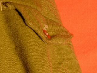 Korean War 1951 US Army Olive Green WOOL FIELD PANTS Waist 35 - 39 