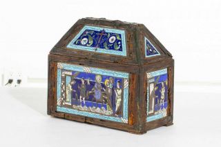 A French Gothic Style Limoges Enamel Table Casket 2