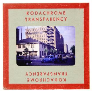 8 1952 Tokyo Traffic Occupied Japan 35mm Kodachrome Red Slide Korean War Era