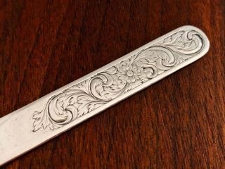 - Rare 18thc German Engraved Silver Page Separator: Historic Inscription 1746