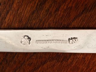 - RARE 18thC GERMAN ENGRAVED SILVER PAGE SEPARATOR: HISTORIC INSCRIPTION 1746 6