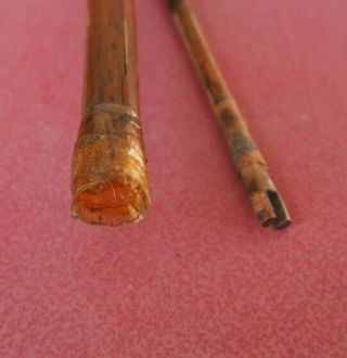 TWO OLD ANTIQUE AFRICAN TRIBAL ART WOOD METAL ARROWS POSSIBLY CONGO PYGMY TRIBE? 9