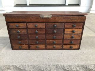Antique Watchmakers Cabinet 20 Drawer Rare
