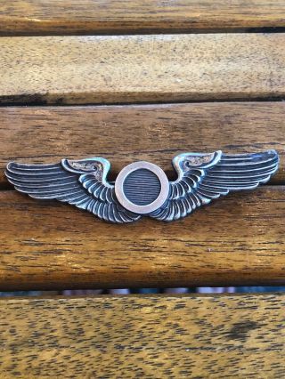 Ww2 Us Army Air Force Military 3” Meyer Observer Sterling Wing