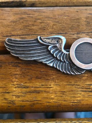 WW2 US Army Air Force Military 3” Meyer Observer Sterling Wing 2