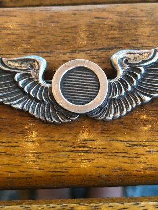 WW2 US Army Air Force Military 3” Meyer Observer Sterling Wing 3