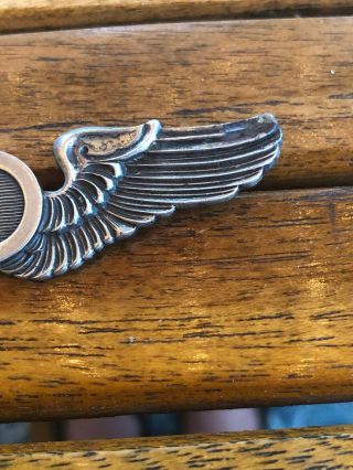 WW2 US Army Air Force Military 3” Meyer Observer Sterling Wing 4