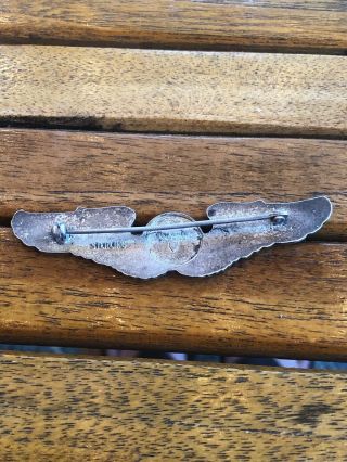 WW2 US Army Air Force Military 3” Meyer Observer Sterling Wing 5