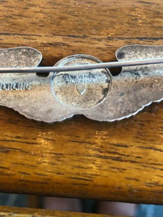 WW2 US Army Air Force Military 3” Meyer Observer Sterling Wing 7