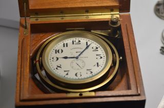 Longines Ship ' s Chronometer,  Up/Down Indicator,  Gimbals,  Tag June 1953 2