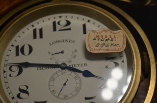 Longines Ship ' s Chronometer,  Up/Down Indicator,  Gimbals,  Tag June 1953 5