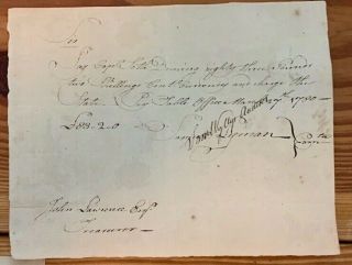 1780 Pay Document Revolutionary War Captain Connecticut Light Horse Dragoons