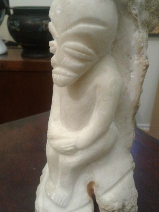 RARE Antique Mayan Aztec Stalactite Carved Statue God 10