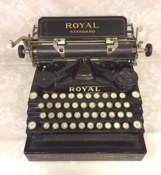 Antique Royal Standard No 1 Typewriter Stenciling & Finish