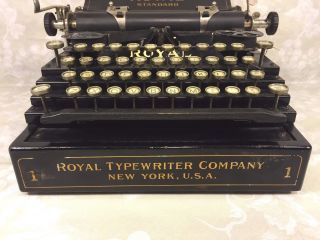 Antique Royal Standard No 1 Typewriter Stenciling & Finish 2