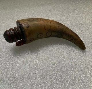 Wonderful French And Indian War Lobed Salt Horn