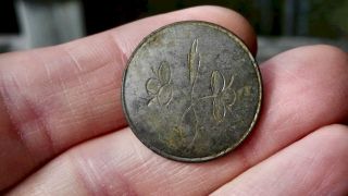 Rev War - Dug 18th Century Tombac Flower Button
