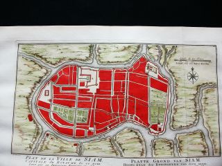 1747 BELLIN & SCHLEY - rare map: ASIA,  EAST INDIES,  THAILAND,  SIAM,  BANGKOK INDIA 3