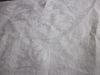 HUGE IRISH LINEN DAMASK BANQUET TABLECLOTH 310 CMS BY 230 CMS 122 