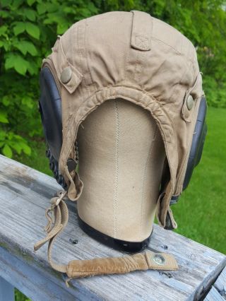 Large Ww2 Us Army Air Forces Usaaf Fabric Flight Helmet Type A - 10a Pilot