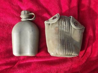 Early Vietnam War Us M56 Canteen And Cover