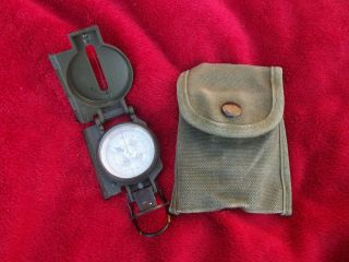 & Vietnam War Us Armed Forces Compass And Case - 1967