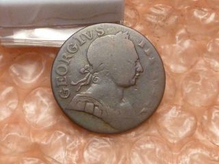 1775 Revolutionary War Era George Iii Colonial Halfpenny 4a