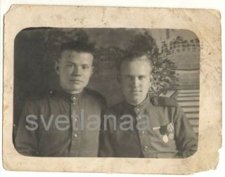 May 8,  1943 Wwii Military Hospital Two Friends Couple Soldiers Soviet Vintage