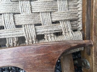 Hans Wegner Style Rope Folding Chair Mid Century Modern 8