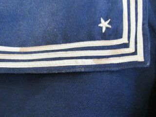 VINTAGE US NAVY MILITARY MILITARIA UNIFORM SHIRT REGULATION MIDDY SMALL SIZE 6