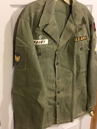 Vintage Korean War Era US Army Fatigue Shirt With 13 Star Buttons 12