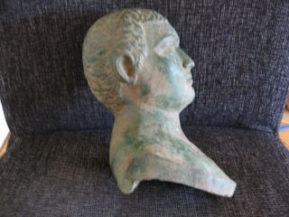 BUST ANCIENT ROMAN BRONZE HEAD OF PATRICIAN 1 - 3 ct.  AD from SIRMIUM 2000 grams 10