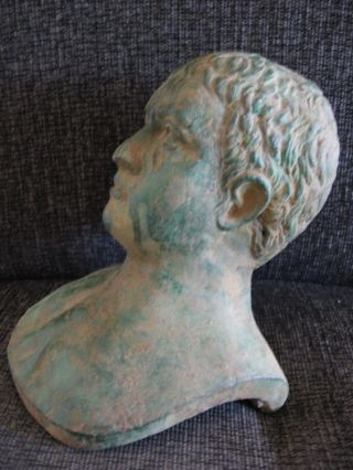 BUST ANCIENT ROMAN BRONZE HEAD OF PATRICIAN 1 - 3 ct.  AD from SIRMIUM 2000 grams 5