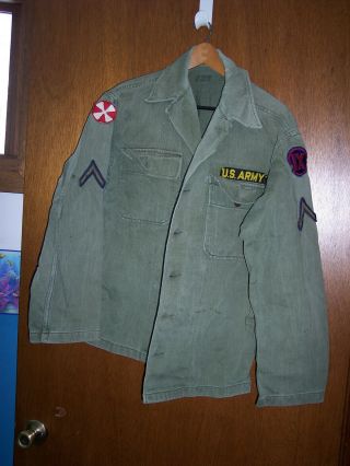 Vintage Korean War Era Us Army Fatigue Shirt