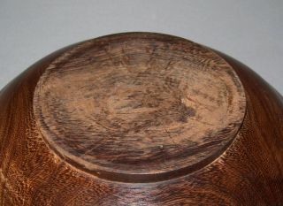 Old Antique Vtg 19th C 1890s Turned Ironwood Wooden Bowl With Lid Iron Wood 8