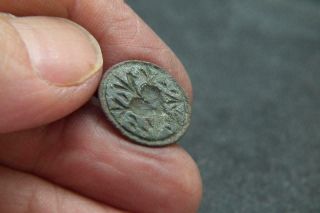 Fine Antique Post Medieval Bronze Seal Heart Arrows Metal Detecting Find Norfolk