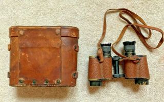 VTG 1940 ' s WW2 US Army Signal Corps 6X Binoculars w/Case Talbot Reel Mfg Company 2