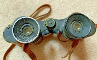 VTG 1940 ' s WW2 US Army Signal Corps 6X Binoculars w/Case Talbot Reel Mfg Company 7