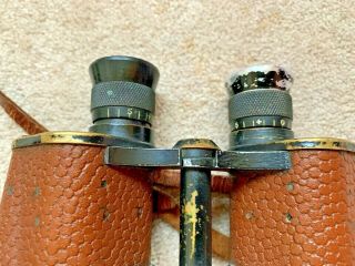 VTG 1940 ' s WW2 US Army Signal Corps 6X Binoculars w/Case Talbot Reel Mfg Company 9