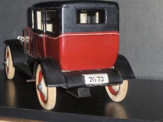 1920 ' s Germany Distler Limo Tin Wind Up Car W/ Driver,  Lights,  3 Days No Res 2