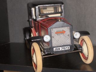 1920 ' s Germany Distler Limo Tin Wind Up Car W/ Driver,  Lights,  3 Days No Res 3