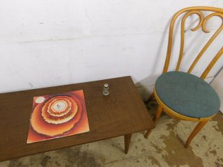 Vintage Retro All Wood Walnut Mid Century Modern Floating Coffee Table 48 