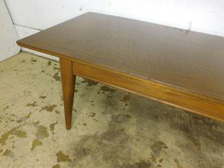 Vintage Retro All Wood Walnut Mid Century Modern Floating Coffee Table 48 