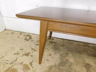 Vintage Retro All Wood Walnut Mid Century Modern Floating Coffee Table 48 