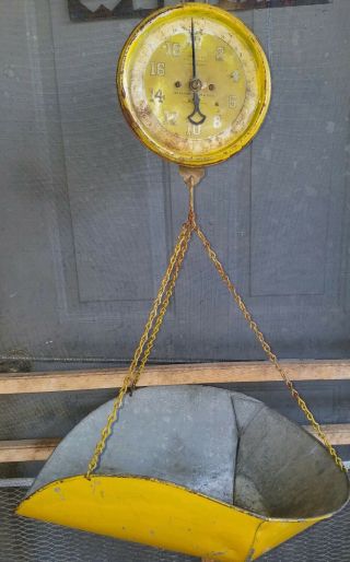 Chas.  Forschner & Sons Brass 20lb.  Hanging Scale,  Type 33,  Serial E - 1